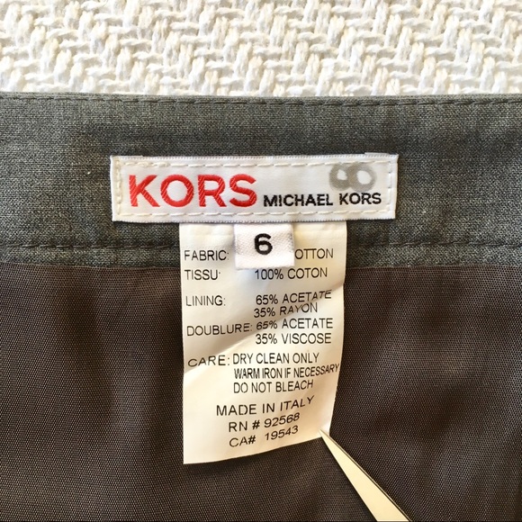 KORS Michael Kors Gray Pleated Pencil Skirt Size 6 - Picture 4 of 8